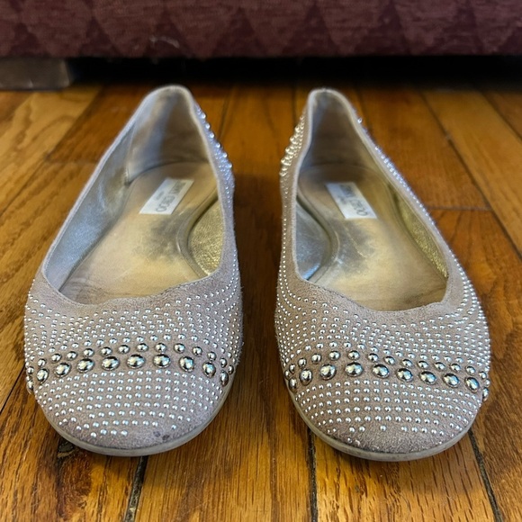Jimmy Choo Suede Studded Ballet flats, size 37.5 - Picture 3 of 12